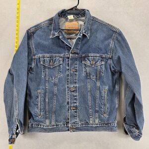 VTG Levis Blue Denim Trucker Jean Jacket 70507-4886 Mens Large Y2K Relaxed